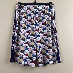 Vineyard Vines Performance Boys AOP Shorts Christmas Whale Drawstring XL